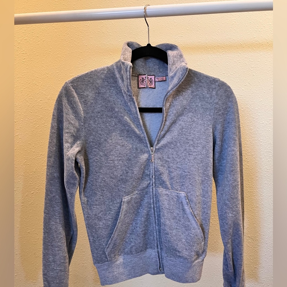Juicy Couture Grey zip-up hoodie. Size S